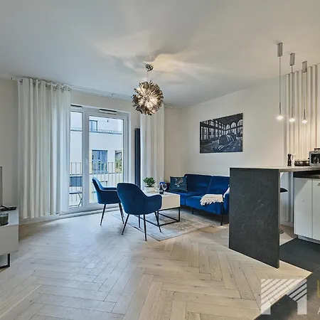 Apartament Fuzja Black&white By Lookap Łódź